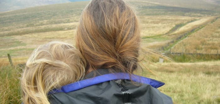 Walking in moorland